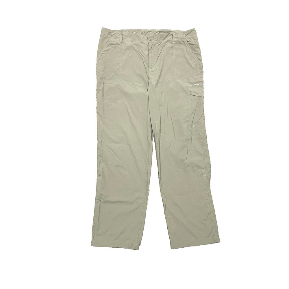 Columbia Pants Womens 16 Dark Khaki Omni-Shield Hiking Stretch Pockets Outdoor